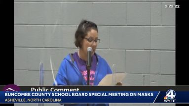 Buncombe County School Board on masks