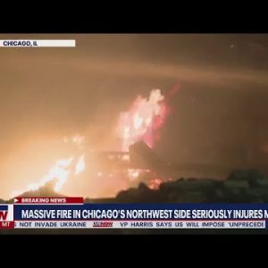 Massive Chicago apartment fire spreads to businesses, injures man | LiveNOW From FOX