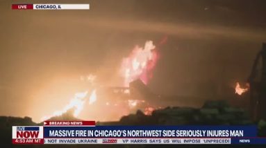 Massive Chicago apartment fire spreads to businesses, injures man | LiveNOW From FOX