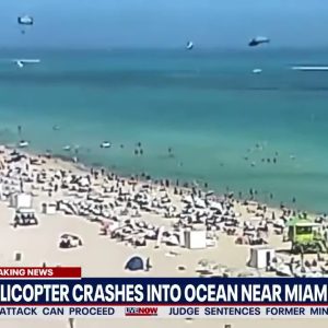 CAUGHT ON CAMERA: Helicopter crashes into ocean near Miami Beach | LiveNOW from FOX