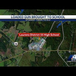 Loaded gun found in bookbag at Laurens District 55 High School, deputies say