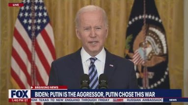Biden on Russia-Ukraine invasion: 'Putin is the aggressor' | LiveNOW from FOX