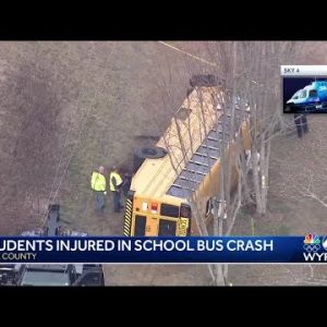 5 students injured, bus driver charged after school bus crash in Polk County