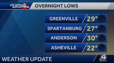 Freezing overnight temperatures
