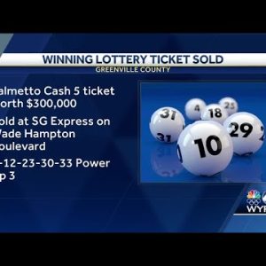 Greenville lottery player wins $300,000 with Palmetto Cash 5 ticket