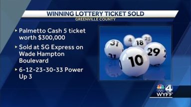 Greenville lottery player wins $300,000 with Palmetto Cash 5 ticket