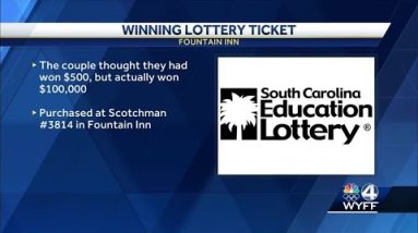 What Greenville County couple thought was $500 lottery win turns into six figures, officials say