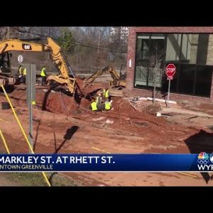 Portion of downtown Greenville remains closed after water main break
