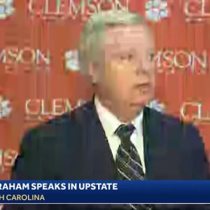 Sen. Lindsey Graham speaks to reporters