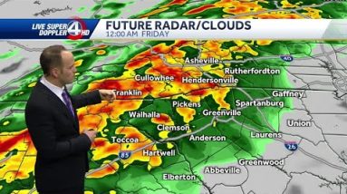 Thursday rain, heavy at times