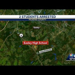 Two students arrested on separate charges at Easley High School