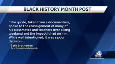 City of Greenville posts, then deletes, controversial quote about Black History Month