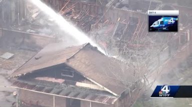 Firefighters injured as crews battle flames at old Upstate mill site
