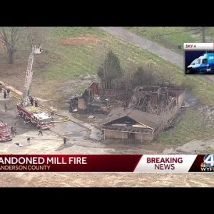 Firefighters injured while battling flames at old mill site