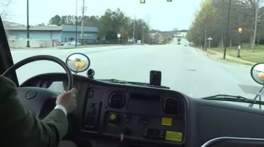First ride on new Greenville County Schools electric school bus