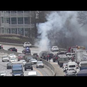 Hit-and-run with fire shuts down all lanes of I-85 in Anderson County