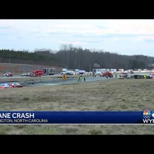 Plane crashes into tractor-trailer on I-85 in North Carolina