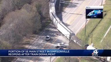 Road shut down by train in Upstate reopened