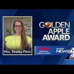 Shelby Flinn wins the Golden Apple Award