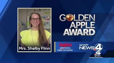 Shelby Flinn wins the Golden Apple Award