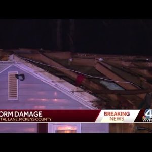 Storm damage in Pickens County