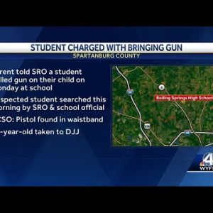 Student at Boiling Springs High School had stolen gun in waistband at school