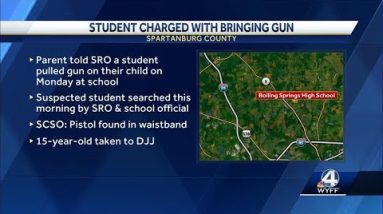Student at Boiling Springs High School had stolen gun in waistband at school
