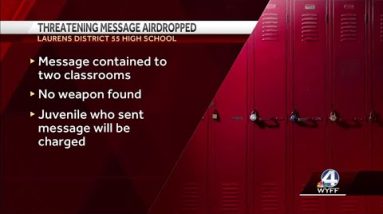 Upstate student charged following a threatening message