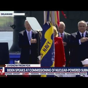 Biden speaks at USS Delaware commissioning ceremony | LiveNOW from FOX
