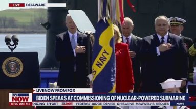 Biden speaks at USS Delaware commissioning ceremony | LiveNOW from FOX