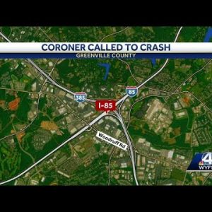 Coroner investigating crash on Interstate 85 in Greenville County