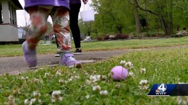 Easter egg hunt helps families coping with post-partum depression