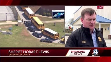 Greenvile County sheriff talks to reporters after school shooting