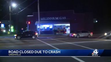 Road in Greenville closed due to crash, officers say