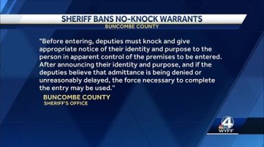 Sheriff in North Carolina county bans no-knock warrants