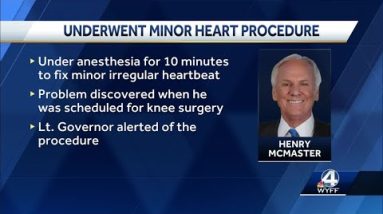 South Carolina governor’s minor heart procedure a success