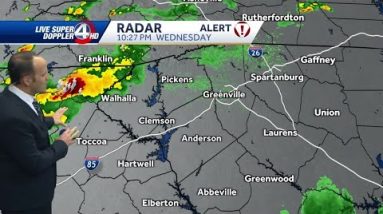 Storms move through, keeping low severe threat