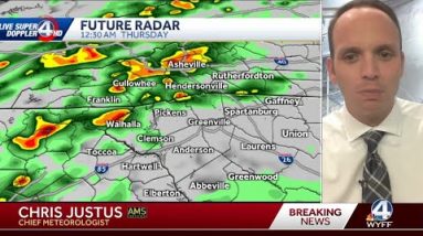 Strong storms move through area, severe threat low