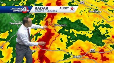 Tornado warning in Greenwood County