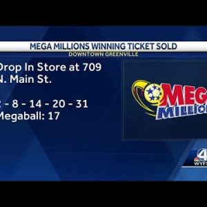 Winning Mega Millions ticket sold in downtown Greenville