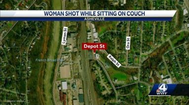 Woman shot while sitting on sofa inside her home, police say