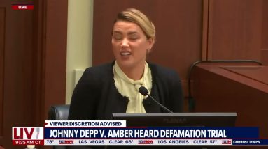 Amber Heard snaps when Johnny Depp attorney objects: 'I watched it!'  | LiveNOW from FOX