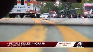 4 dead in crash on Anderson County highway, coroner says
