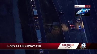 Deadly crash on I-385, coroner says