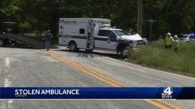 Driver crashes after stealing upstate ambulance