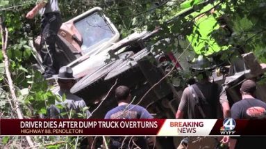 Driver killed after dump truck overturns identified by coroner