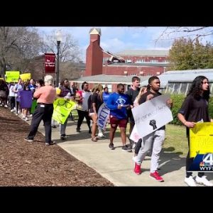 Presbyterian College students gather for Unity March