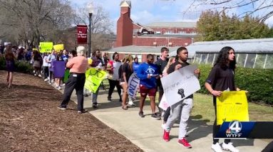 Presbyterian College students gather for Unity March