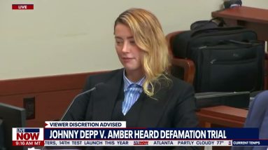 Amber Heard smirks as witness corrects Johnny Depp lawyer | LiveNOW from FOX