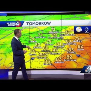 Rain moves out overnight